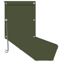 Produktbild för Kaninsmatare Olivgrön 12,5 x 26 x 28,5 cm Kallvalsat Stål