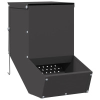 Produktbild för Kaninsmatare Svart 17,5 x 26 x 28,5 cm Kallvalsat Stål
