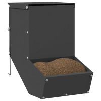 Produktbild för Kaninsmatare Svart 17,5 x 26 x 28,5 cm Kallvalsat Stål