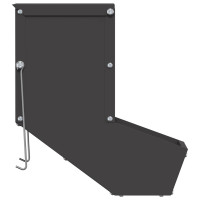 Produktbild för Kaninsmatare Svart 17,5 x 26 x 28,5 cm Kallvalsat Stål