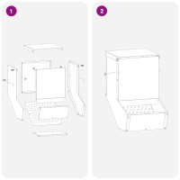 Produktbild för Kaninsmatare Olivgrön 17,5 x 26 x 28,5 cm Kallvalsat Stål