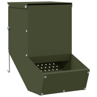 Produktbild för Kaninsmatare Olivgrön 17,5 x 26 x 28,5 cm Kallvalsat Stål