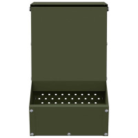 Produktbild för Kaninsmatare Olivgrön 17,5 x 26 x 28,5 cm Kallvalsat Stål