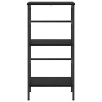 Produktbild för Hyllsystem Svart Ek 40 x 29,5 x 81 cm Konstruerat trä