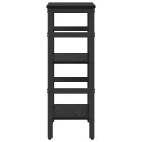 Produktbild för Hyllsystem Svart Ek 40 x 29,5 x 81 cm Konstruerat trä