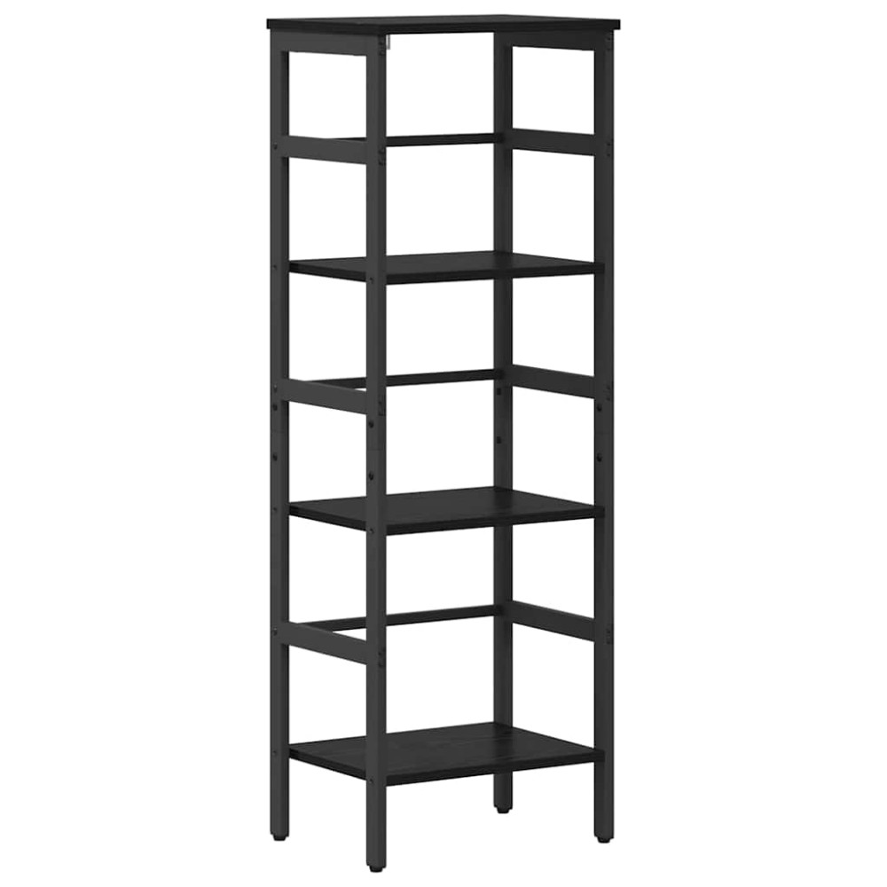 Produktbild för Hyllsystem Svart Ek 40 x 29,5 x 115 cm Konstruerat trä