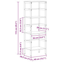 Produktbild för Hyllsystem Sonoma-ek 40 x 29,5 x 115 cm Konstruerat trä