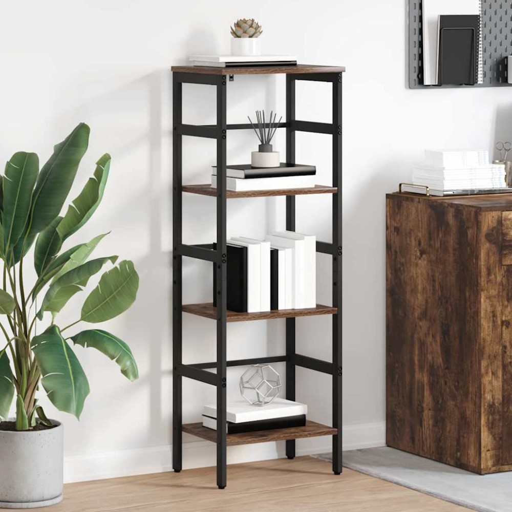 Produktbild för Hyllsystem Rökt ek 40 x 29,5 x 115 cm Konstruerat trä