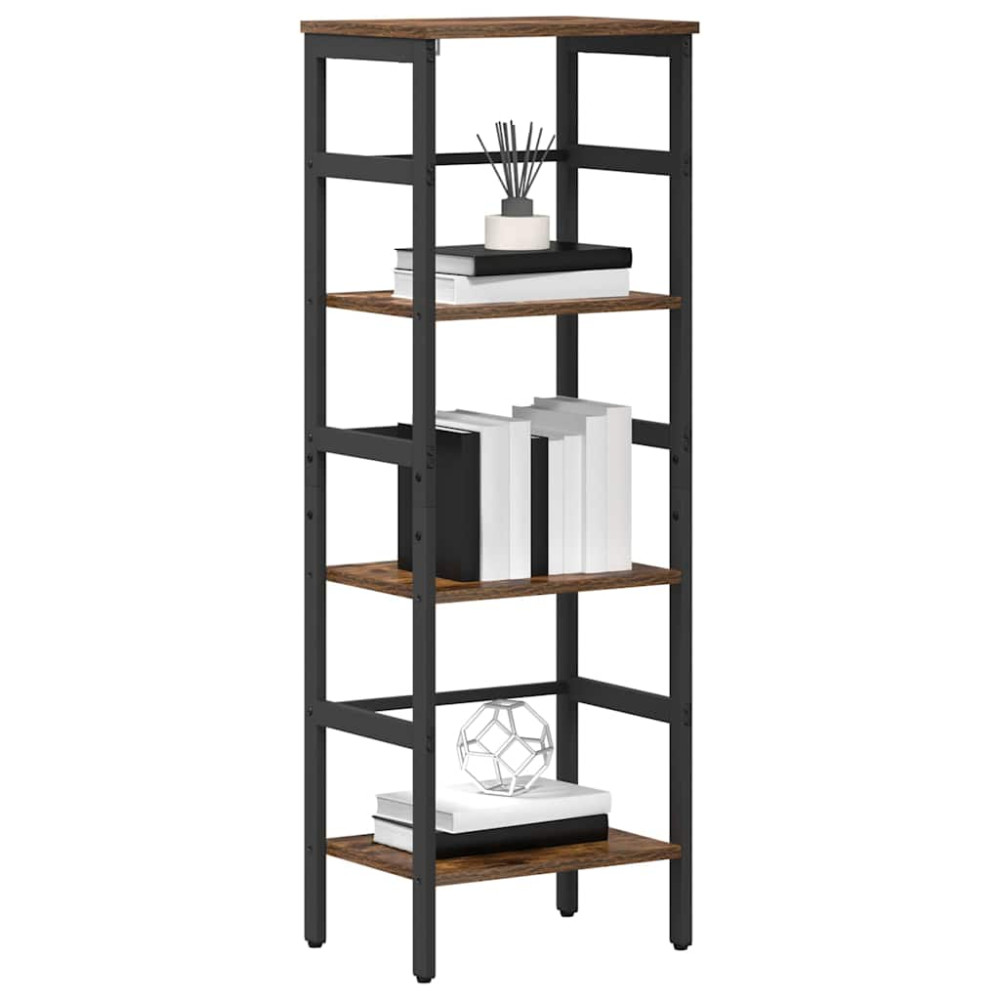 Produktbild för Hyllsystem Rökt ek 40 x 29,5 x 115 cm Konstruerat trä