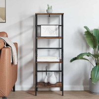 Produktbild för Hyllsystem Rökt ek 40 x 29,5 x 115 cm Konstruerat trä