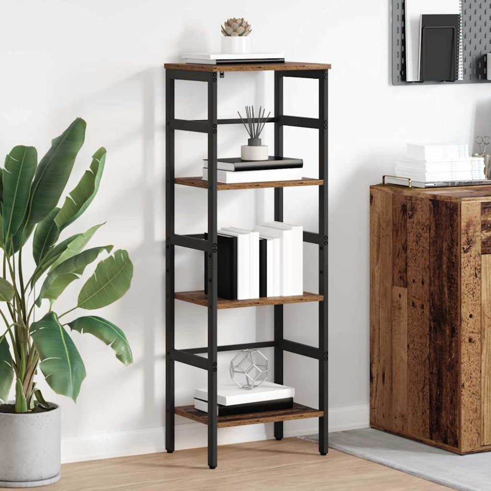 Produktbild för Hyllsystem Gammalt trä 40 x 29,5 x 115 cm Konstruerat trä