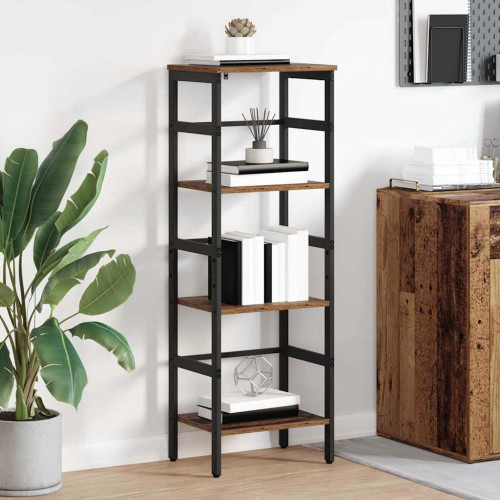 vidaXL Hyllsystem Gammalt trä 40 x 29,5 x 115 cm Konstruerat trä
