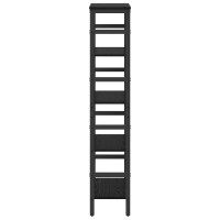 Produktbild för Hyllsystem Svart Ek 40 x 29,5 x 149 cm Konstruerat trä