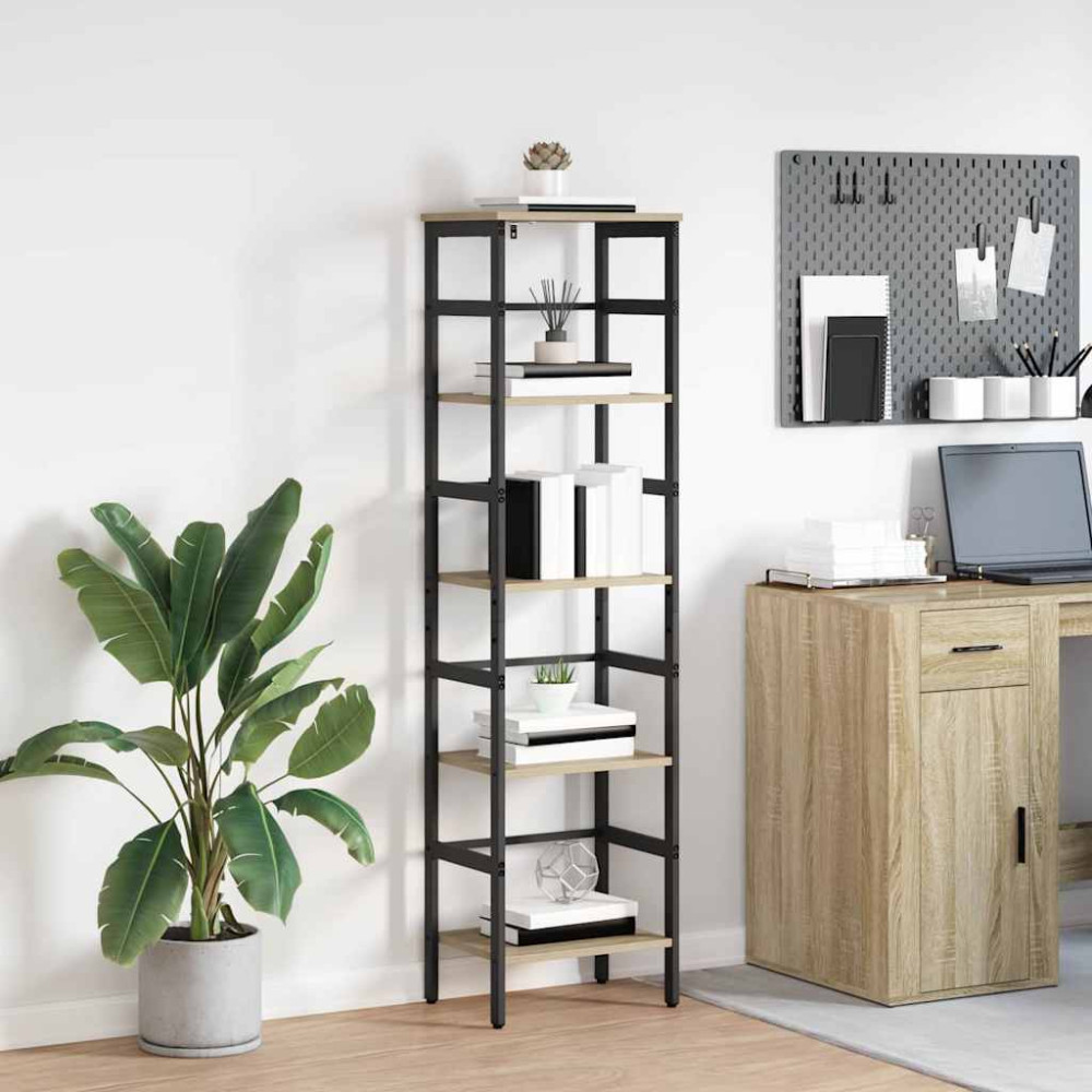 Produktbild för Hyllsystem Sonoma-ek 40 x 29,5 x 149 cm Konstruerat trä