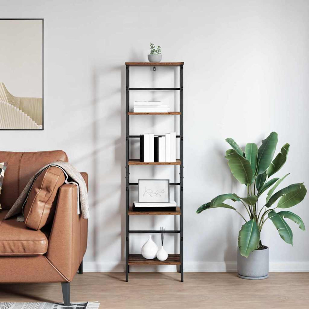 Produktbild för Hyllsystem Gammalt trä 40 x 29,5 x 149 cm Konstruerat trä