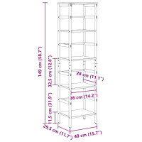Produktbild för Hyllsystem Artisan Ek 40 x 29,5 x 149 cm Konstruerat trä