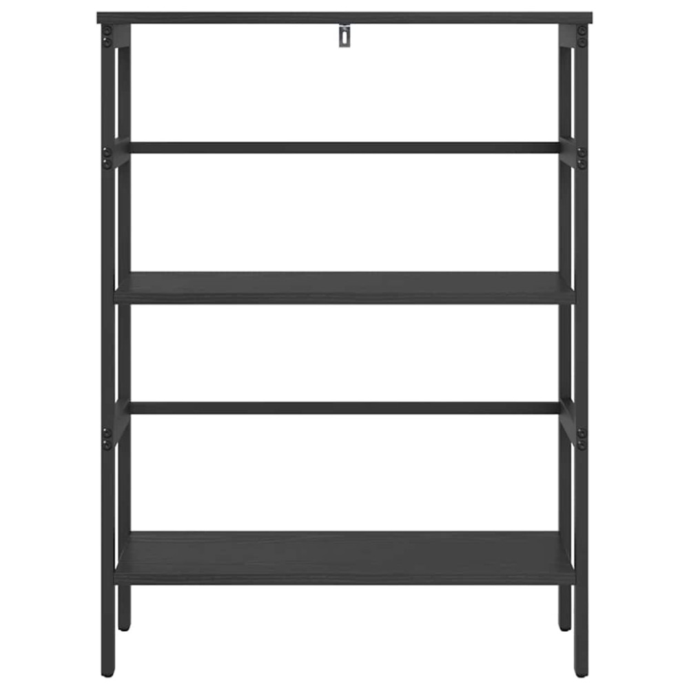 Produktbild för Hyllsystem Svart Ek 60 x 29,5 x 81 cm Konstruerat trä