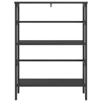 Produktbild för Hyllsystem Svart Ek 60 x 29,5 x 81 cm Konstruerat trä