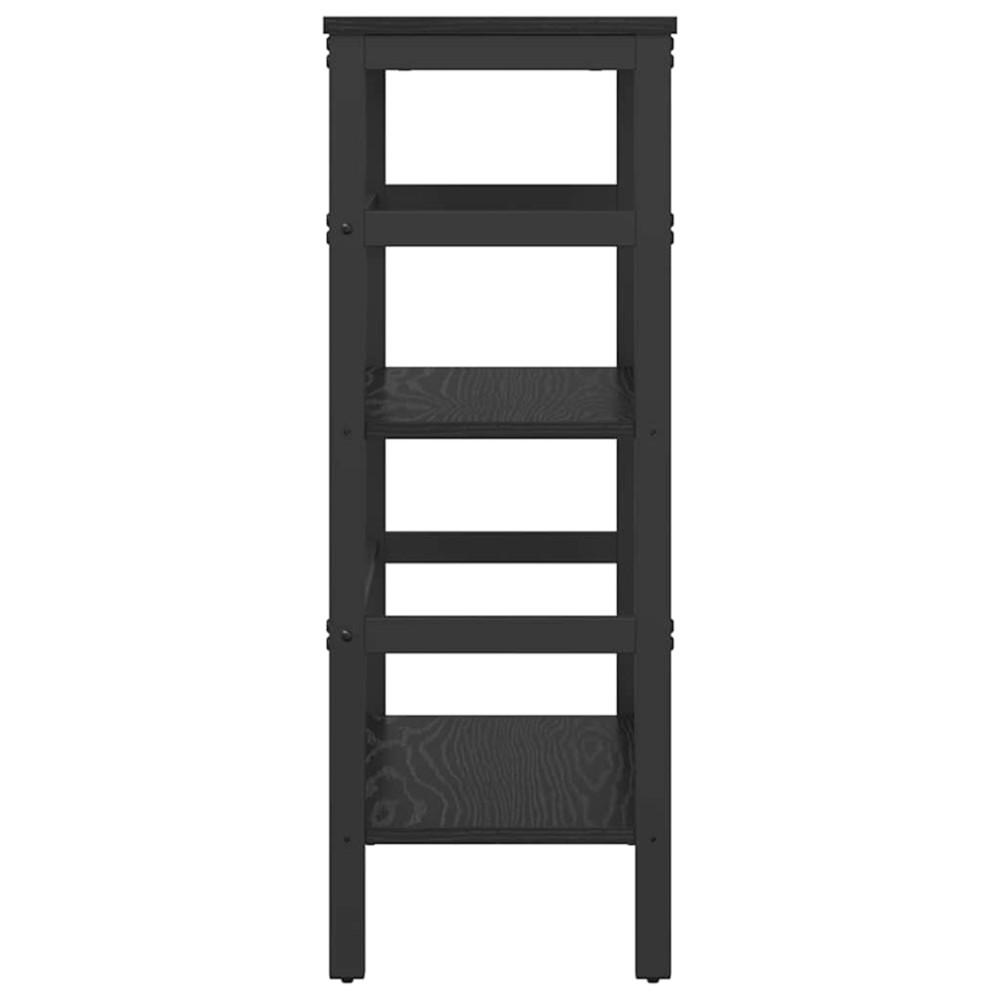 Produktbild för Hyllsystem Svart Ek 60 x 29,5 x 81 cm Konstruerat trä