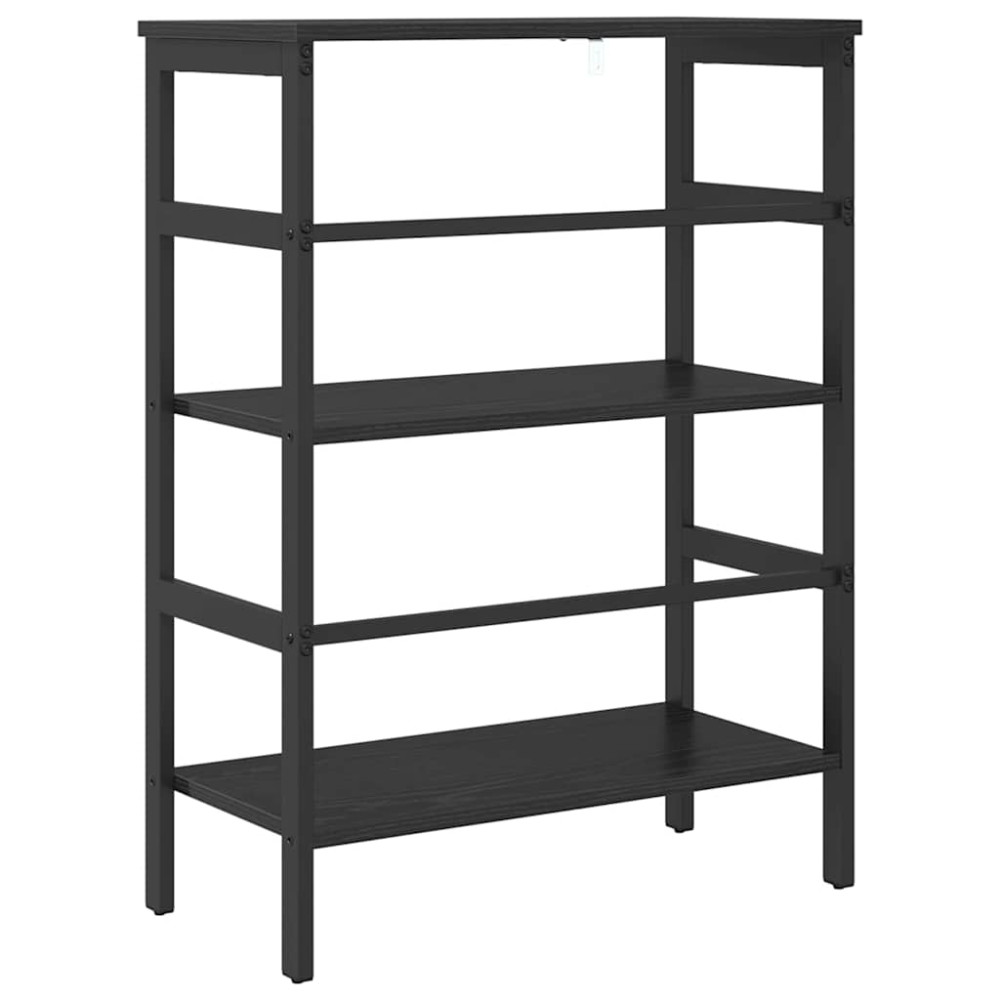 Produktbild för Hyllsystem Svart Ek 60 x 29,5 x 81 cm Konstruerat trä