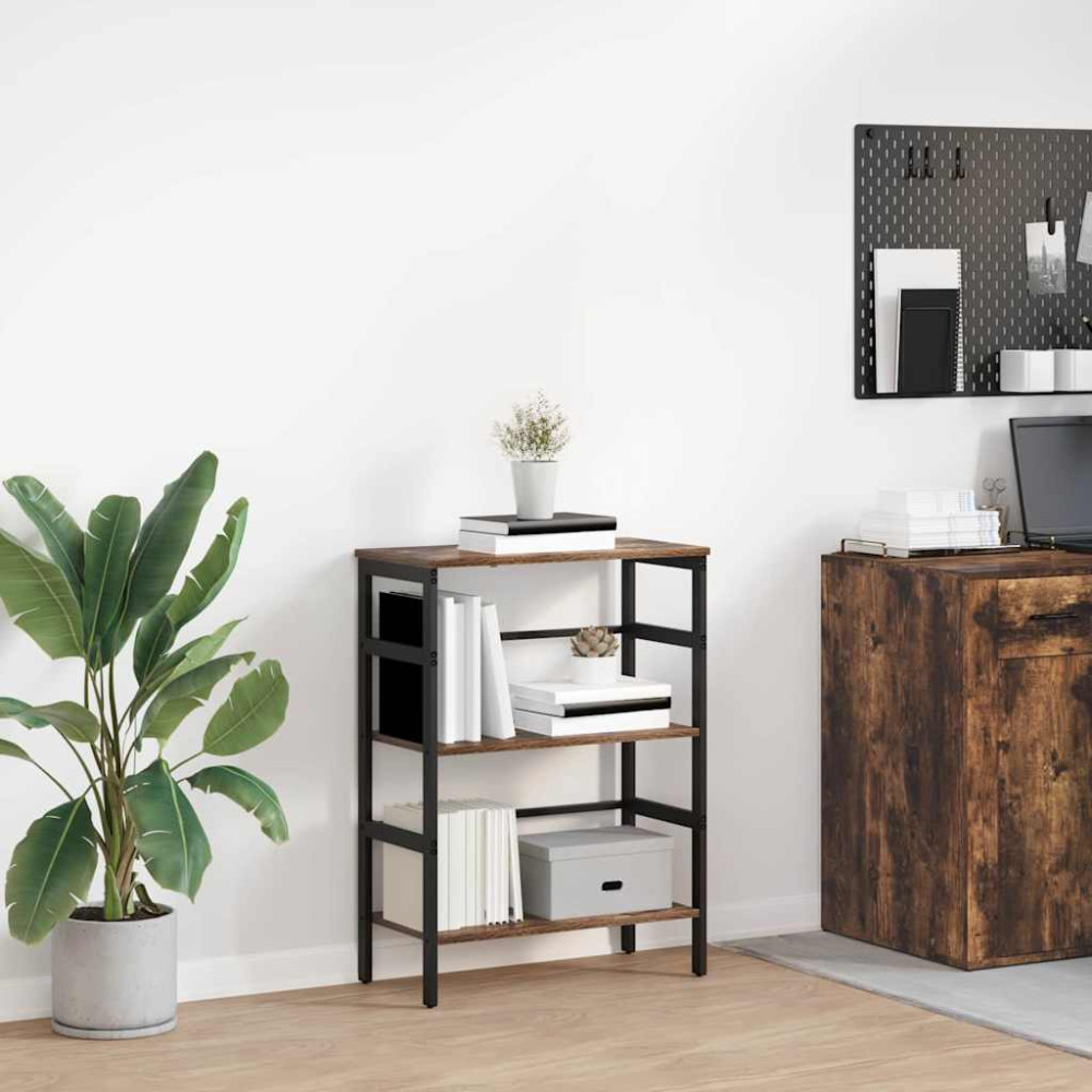 Produktbild för Hyllsystem Rökt ek 60 x 29,5 x 81 cm Konstruerat trä