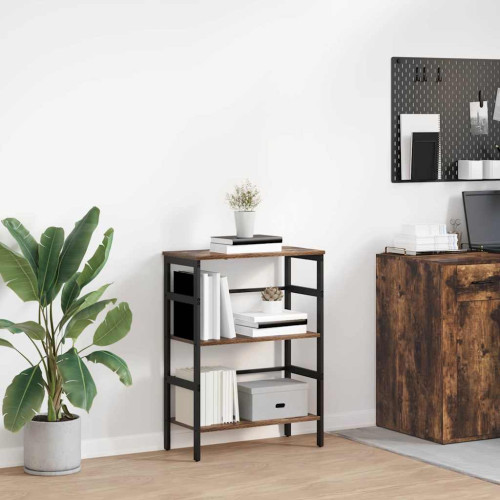 vidaXL Hyllsystem Rökt ek 60 x 29,5 x 81 cm Konstruerat trä