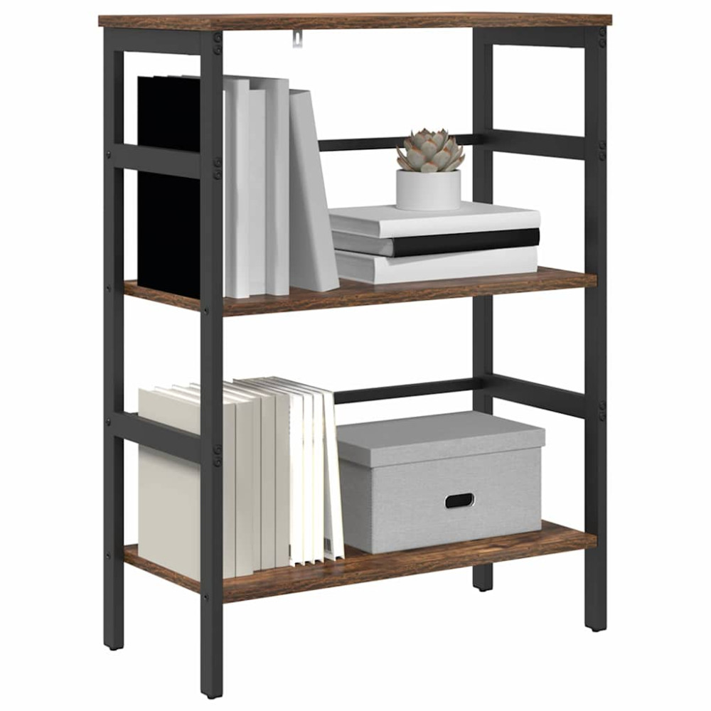 Produktbild för Hyllsystem Rökt ek 60 x 29,5 x 81 cm Konstruerat trä