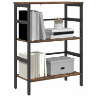 Produktbild för Hyllsystem Rökt ek 60 x 29,5 x 81 cm Konstruerat trä