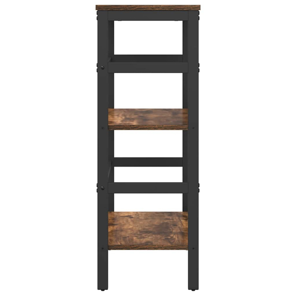 Produktbild för Hyllsystem Rökt ek 60 x 29,5 x 81 cm Konstruerat trä