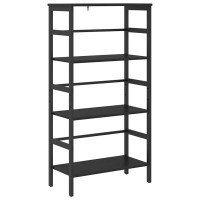 Produktbild för Hyllsystem Svart Ek 60 x 29,5 x 115 cm Konstruerat trä