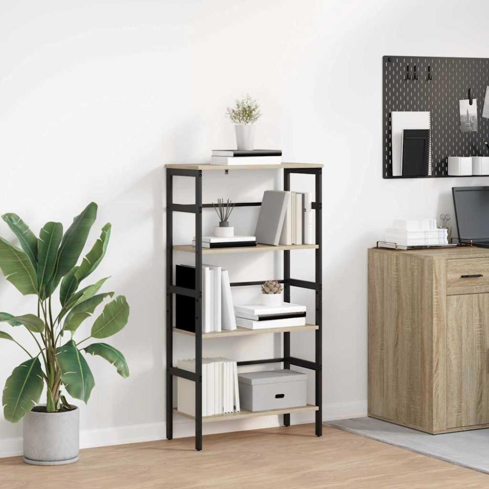 Produktbild för Hyllsystem Sonoma-ek 60 x 29,5 x 115 cm Konstruerat trä