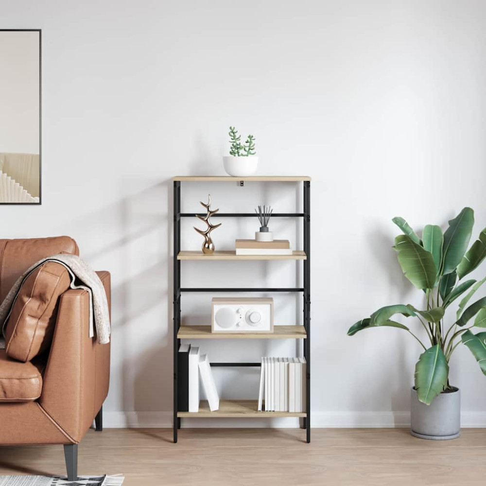 Produktbild för Hyllsystem Sonoma-ek 60 x 29,5 x 115 cm Konstruerat trä