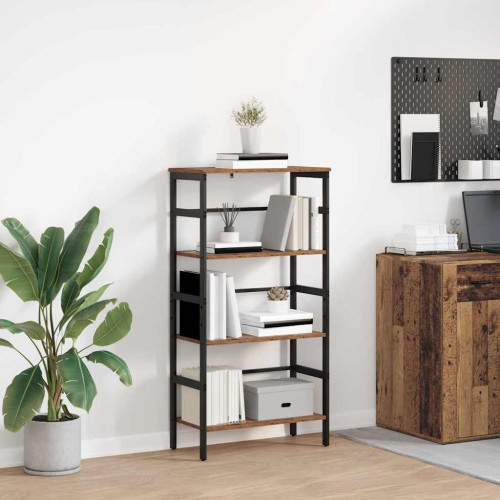 vidaXL Hyllsystem Gammalt trä 60 x 29,5 x 115 cm Konstruerat trä