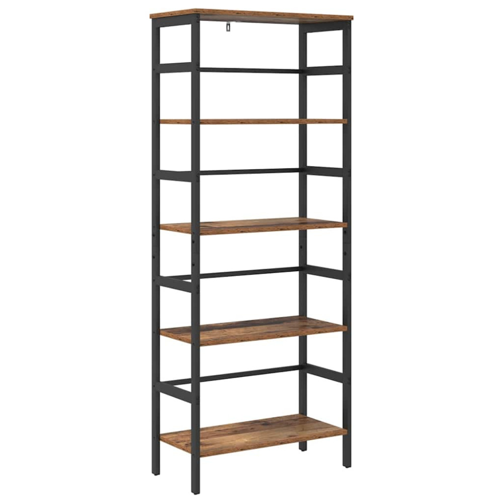 Produktbild för Hyllsystem Gammalt trä 60 x 29,5 x 149 cm Konstruerat trä