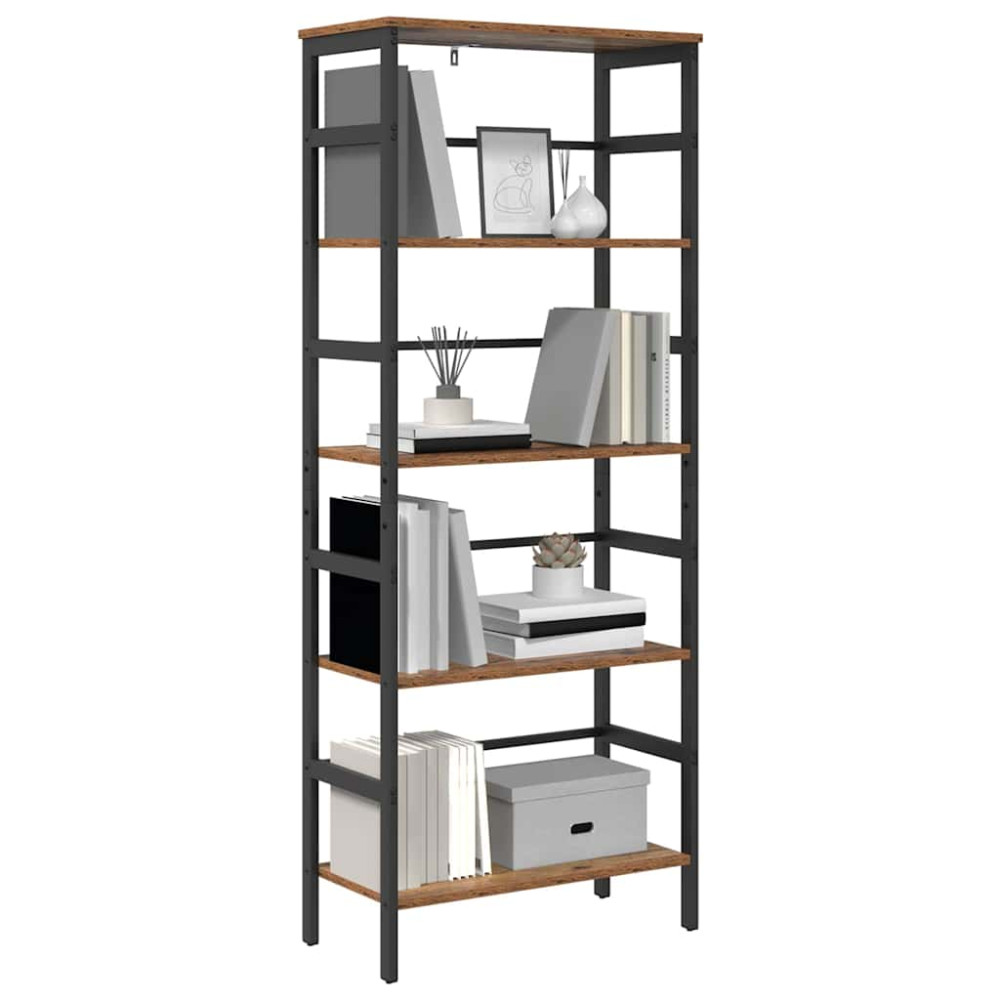 Produktbild för Hyllsystem Gammalt trä 60 x 29,5 x 149 cm Konstruerat trä