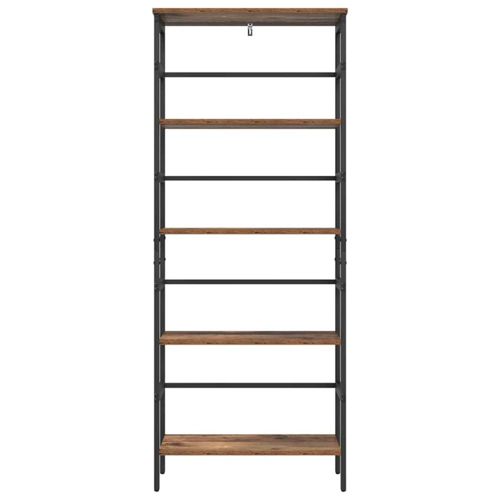 Produktbild för Hyllsystem Gammalt trä 60 x 29,5 x 149 cm Konstruerat trä