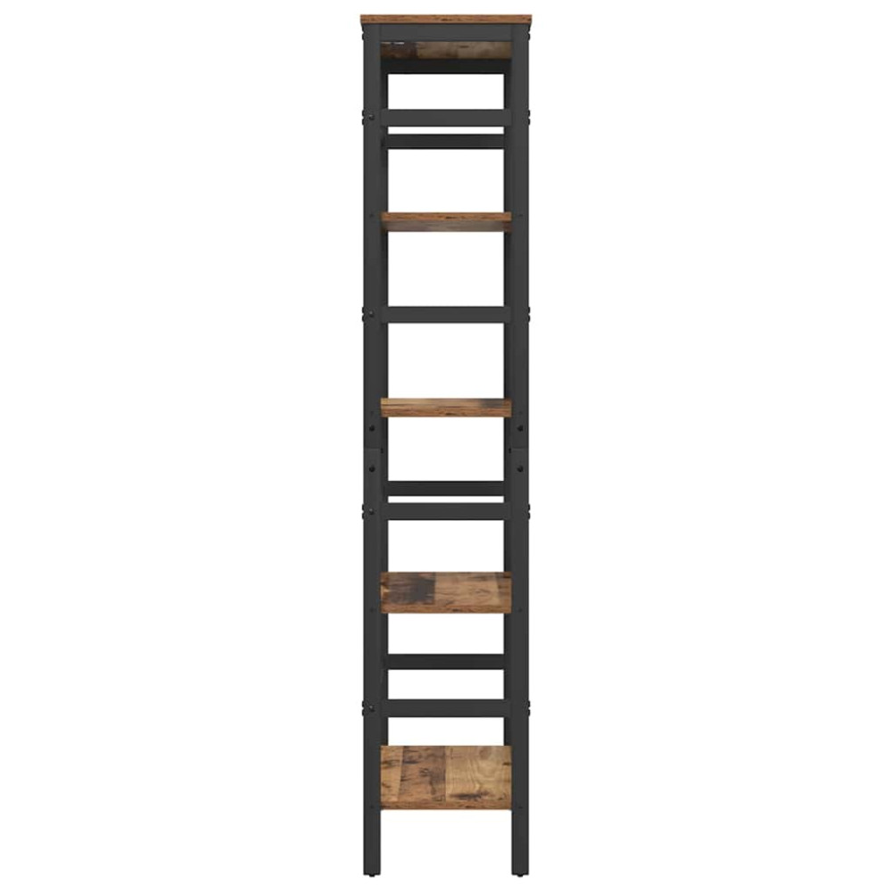 Produktbild för Hyllsystem Gammalt trä 60 x 29,5 x 149 cm Konstruerat trä