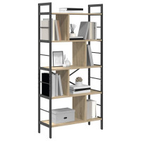 Produktbild för Hyllsystem Sonoma-ek 75 x 30 x 156 cm Konstruerat trä