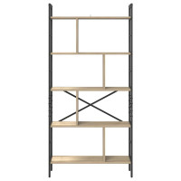 Produktbild för Hyllsystem Sonoma-ek 75 x 30 x 156 cm Konstruerat trä