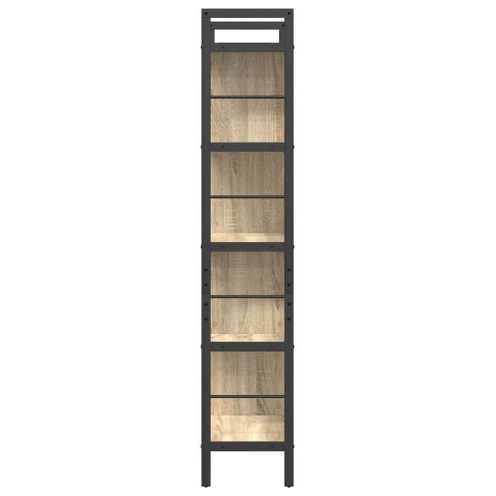 Produktbild för Hyllsystem Sonoma-ek 75 x 30 x 156 cm Konstruerat trä