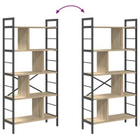 Produktbild för Hyllsystem Sonoma-ek 75 x 30 x 156 cm Konstruerat trä