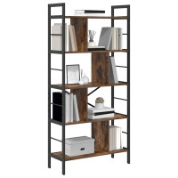 Produktbild för Hyllsystem Rökt ek 75 x 30 x 156 cm Konstruerat trä