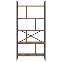 Produktbild för Hyllsystem Rökt ek 75 x 30 x 156 cm Konstruerat trä