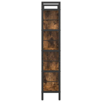 Produktbild för Hyllsystem Rökt ek 75 x 30 x 156 cm Konstruerat trä