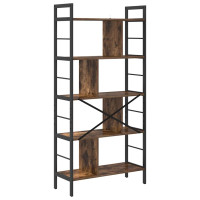 Produktbild för Hyllsystem Rökt ek 75 x 30 x 156 cm Konstruerat trä