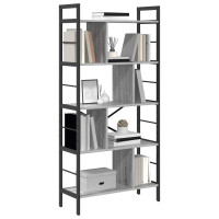 Produktbild för Hyllsystem Grå Sonoma 75 x 30 x 156 cm Konstruerat trä