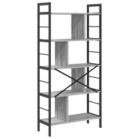 Produktbild för Hyllsystem Grå Sonoma 75 x 30 x 156 cm Konstruerat trä