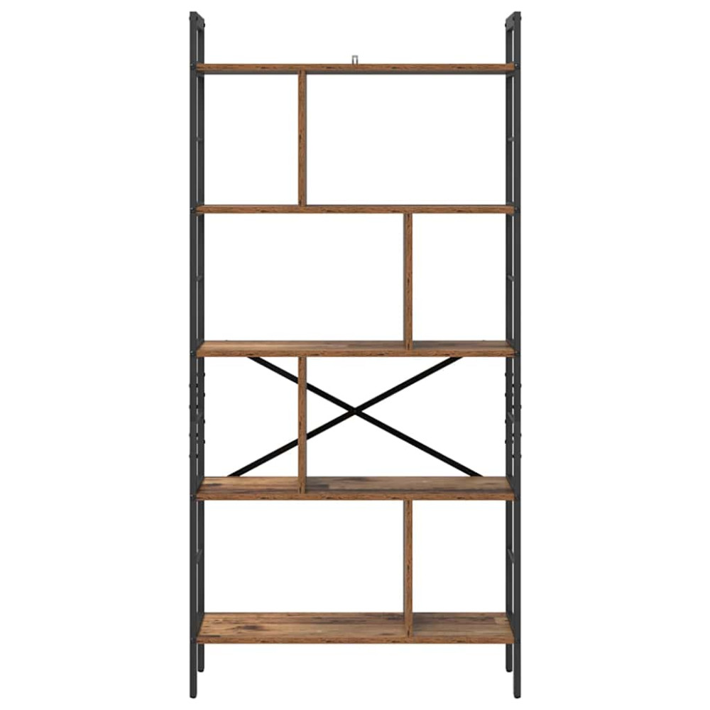 Produktbild för Hyllsystem Gammalt trä 75 x 30 x 156 cm Konstruerat trä