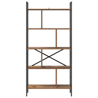 Produktbild för Hyllsystem Gammalt trä 75 x 30 x 156 cm Konstruerat trä