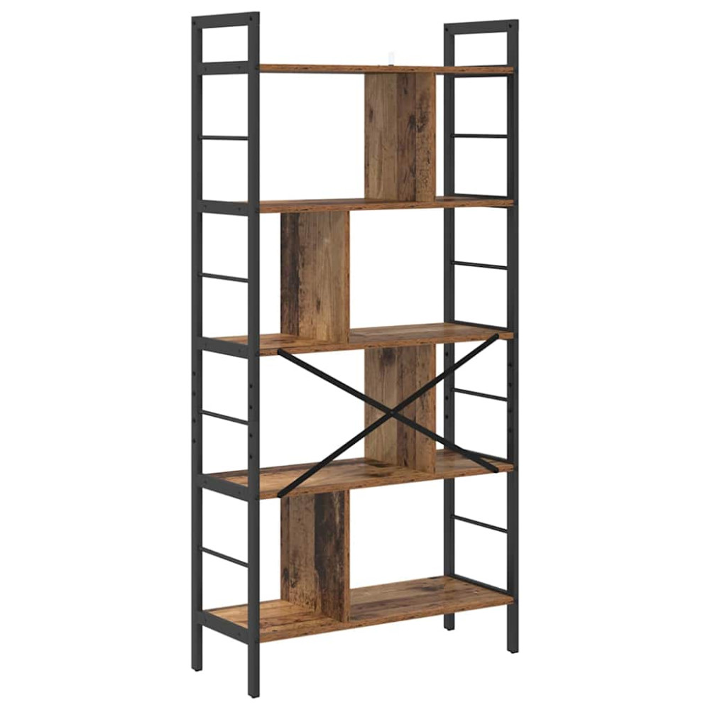 Produktbild för Hyllsystem Gammalt trä 75 x 30 x 156 cm Konstruerat trä